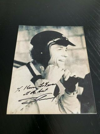 Vintage Dan Gurney Autographed 8x10 B&w Photo