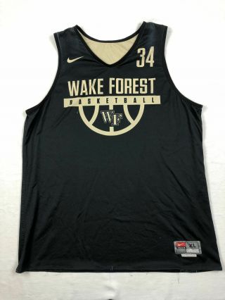 Nike Wake Forest Demon Deacons - Black/gold Practice Jersey (lt) -