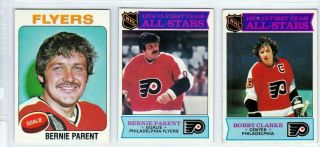 1975 - 76 Topps Flyers Team Set 24 Cards Parent Clarke Dave Shultz Auto
