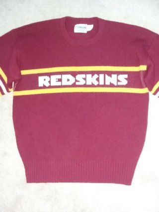 Vtg 80s Cliff Engle Washington Redskins Sweater Sz L Football Nfl Joe Gibbs Hogs
