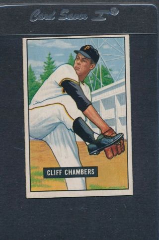 1951 Bowman 131 Cliff Chambers Pirates Ex 1089