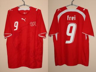 Switzerland 2006 2007 Frei World Cup Red Home Puma Shirt Jersey Trikot Size L