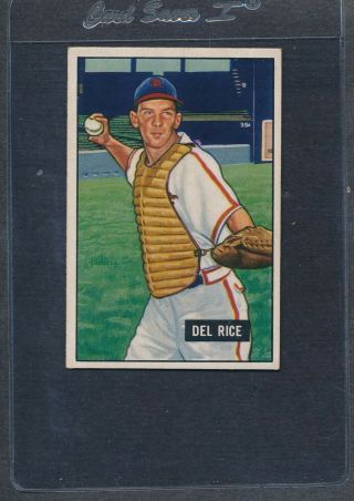1951 Bowman 156 Del Rice Cardinals Ex 1473