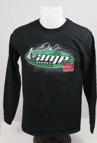 Nascar Dale Earnhardt Jr.  88 Amp Energy Long Sleeved Black T - Shirt Men 