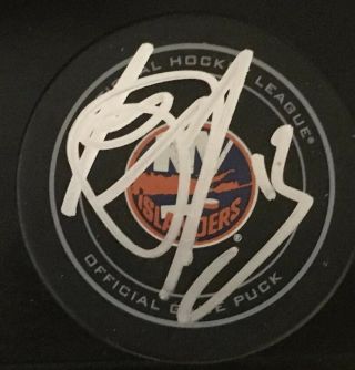 Mathew Barzal Signed Ny Islanders Official Game Puck