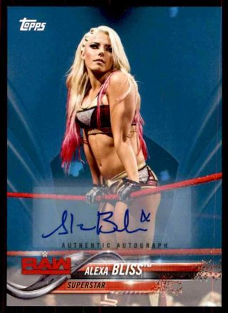 2018 Topps Wwe Then Now Forever Blue Alexa Bliss Auto 40/50