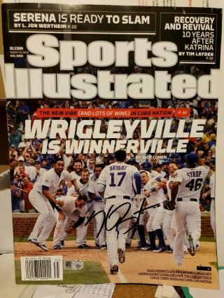 Kris Bryant Signed Sports Illustrated Mlb And Fanatics Cubs Mvp Roy Auto