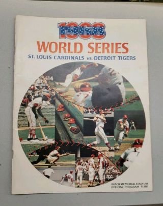1968 World Series Program St.  Louis Cardinals Vs.  Detroit Tigers Unscored