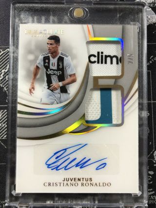 Immaculate Soccer 2019 Dual Patch Autograph Christiano Ronaldo 