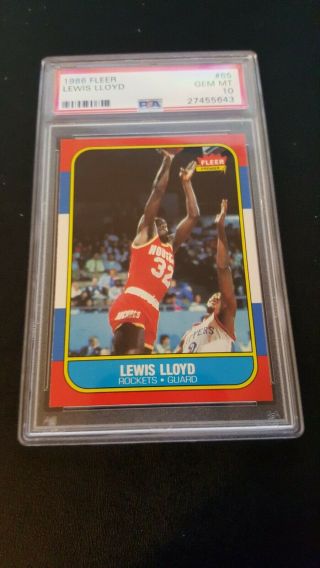 1986 Fleer Basketball Psa 10 Lewis Lloyd