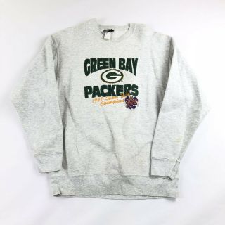 1997 Bowl Xxxi Champions Green Bay Packers Sweatshirt Embroidered Size M