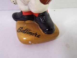 Vintage 1960s Baltimore Orioles mascott bird bobble head nodder doll gold base 5