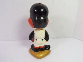 Vintage 1960s Baltimore Orioles mascott bird bobble head nodder doll gold base 8