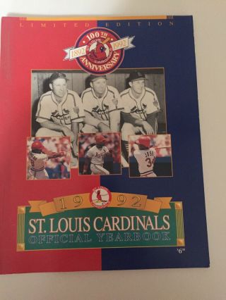 1992 Limited Edition St.  Louis Cardinals Official Baseball Yearbook