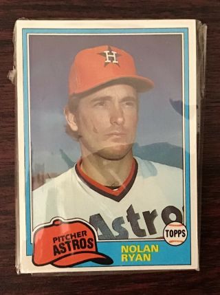 1981 Topps Baseball Grocery Cello Pack - Nolan Ryan Top