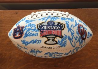 Auburn Tigers 2017 Sugar Bowl Autographed Football Jsa