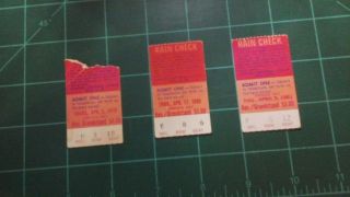 3 Chicago Cubs Opening Day Ticket Stubs 1979,  80 & 81