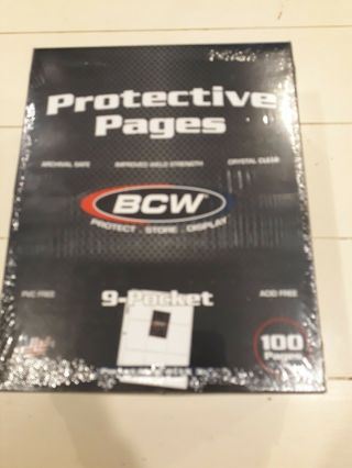 3 Boxes 9 Pocket Pages - Bcw Pro Box Of Baseball Card Sleeves With Ultra Storage
