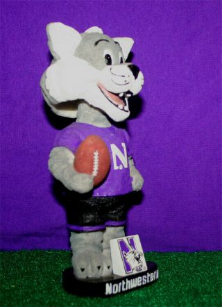 Northwestern Football mascot season ticket holder Bobblehead AGP purple jersey 2