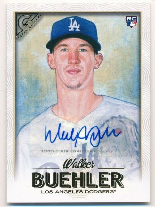 Walker Buehler 2018 Topps Gallery Rc Rookie Autograph Dodgers Auto Sp $80