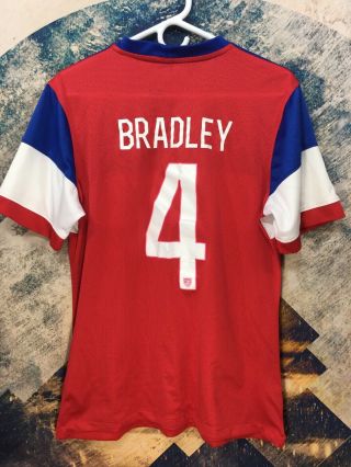 ⚽️ Michael Bradley 2014 Usa National Team Nike 4 Soccer Jersey Men’s L Large