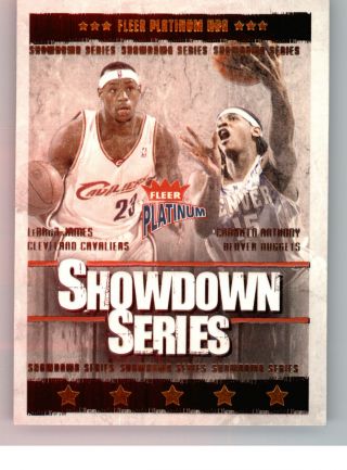 2003 - 04 Fleer Platinum Showdown Series 5 Lebron James Carmelo Anthony Rookie Rc
