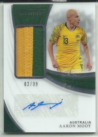18 - 19 Panini Immaculate Patch Auto Aaron Mooy 2/39
