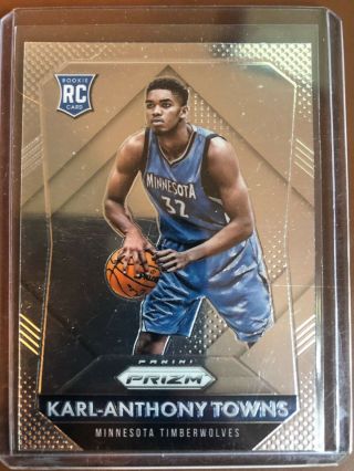 2015 - 16 Panini Prizm Karl - Anthony Towns Rookie Card Rc 328 Timberwolves