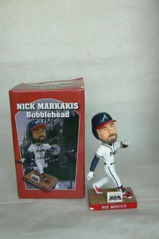 Nick Markakis Atlanta Braves Sga Bobbing Bobble Head Doll W/ Box