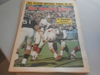 October 12,  1974 Issue Of The Sporting News Newspaper Jim Plunkett Front Cover