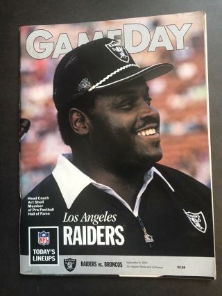 Los Angeles (la) Raiders Nfl 1990 Program Vs.  Denver Broncos - Oakland Raiders