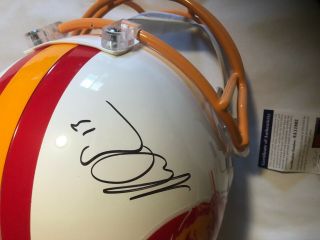 Mike Evans Autographed Full Size Tampa Bay Buccaneers Throwback Helmet PSA 2