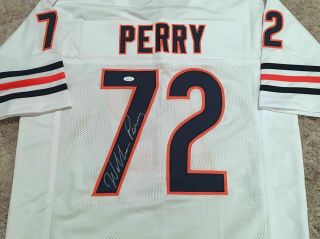 William Fridge Perry Chicago Bears Autographed Custom Style Jersey Xl W/coa Jsa