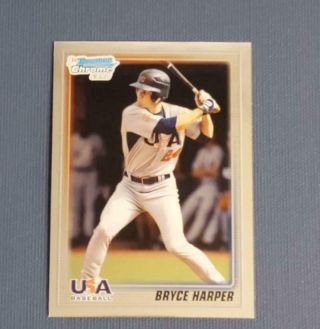 Bryce Harper Rookie Phillies 2010 Bowman Chrome 18u Usa Baseball 18bc8