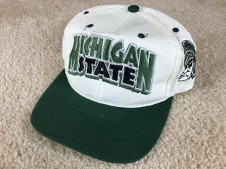 Vintage Michigan State Spartans Hat Snapback Cap Msu University Jersey Shirt