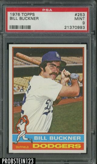 1976 Topps 253 Bill Buckner Los Angeles Dodgers Psa 9