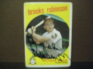 Brooks Robinson Baltimore Orioles Autographed Signed 1959 Topps Card W/co