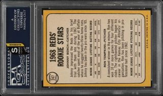 1968 Topps Johnny Bench ROOKIE RC 247 PSA 8 NM - MT (PWCC - S) 2