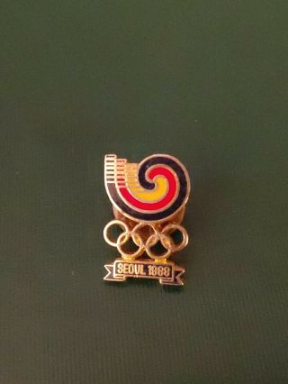 1988 Seoul Olympic Games Lapel Tie Pin Logo Korea