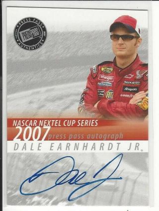 Dale Earnhardt Jr 2007 Press Pass Signings Certified Autograph