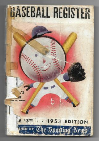 1953 The Sporting News Baseball Register Paperback Book