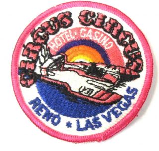 Circus Circus U - 31 Reno Las Vegas Round Shirt Jacket Patch Hydroplane Boat C3