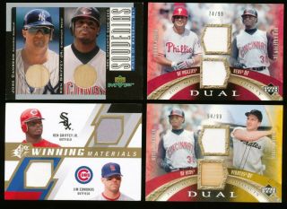 2001 - 2009 Upper Deck Ken Griffey Jr.  4 Count Dual Gu With Kiner Canseco Etc Br