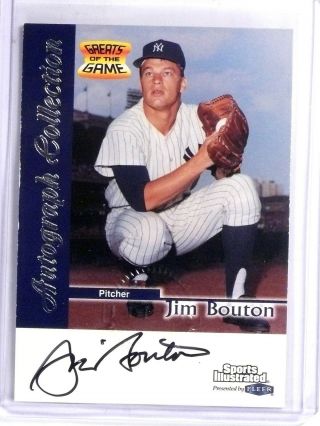 1999 Fleer Sports Illustrated Greats Of The Game Jim Bouton Autograph 9 59099