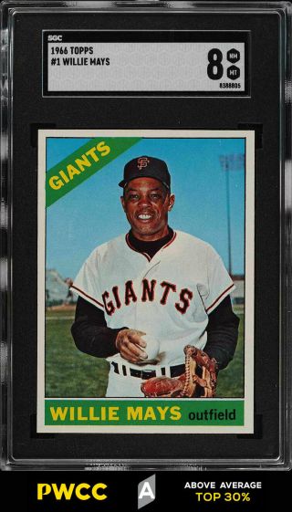1966 Topps Willie Mays 1 Sgc 8 Nm - Mt (pwcc - A)