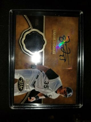 08 /30 2019 Topps Tier One Frank Thomas Auto Autograph Jersey Relic T1ar - Ft