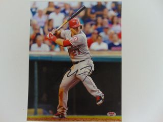 " Los Angeles Angels " Mike Trout Hand Signed 11x14 Color Photo Authenticated