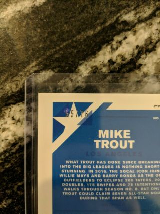 2019 Donruss Optic Mike Trout All - Stars We The People 55/76 3