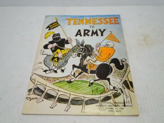 1966 Tennessee Volunteers Vs.  Army Black Knights Football Program