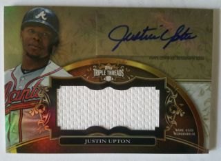 2013 Topps Triple Threads Justin Upton Jersey Patch Auto /75